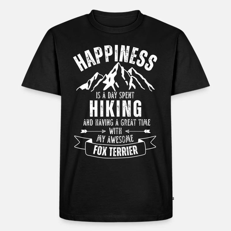 Wandern Foxterrier - Männer Premium Bio T-Shirt - Schwarz