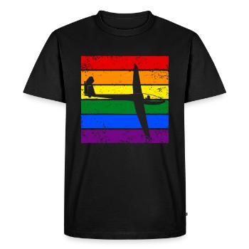 Vol à voile LGBTQ - T-shirt Premium bio Homme - noir - Devant - Nico (187cm)