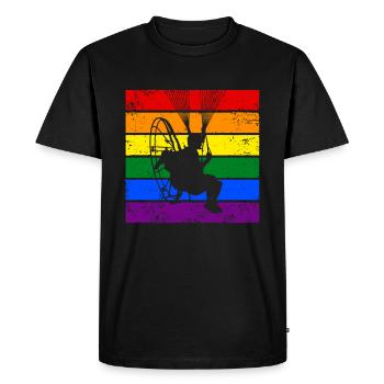 Paramotoring LGBTQ - Men's Premium Organic T-Shirt - black - Front - Nico (187cm)