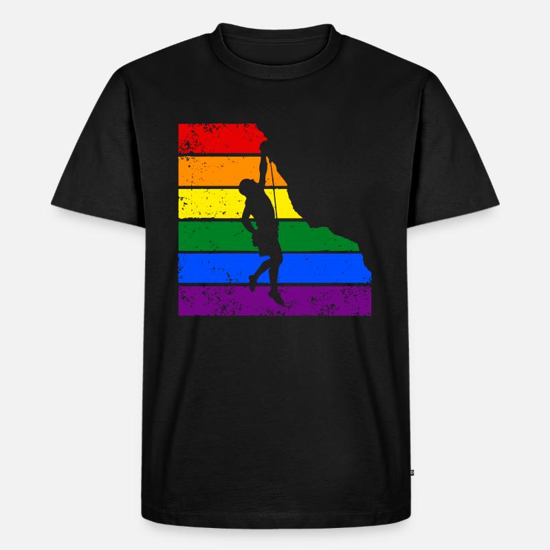 Klettern LGBTQ-Klettern - Männer Premium Bio T-Shirt - Schwarz