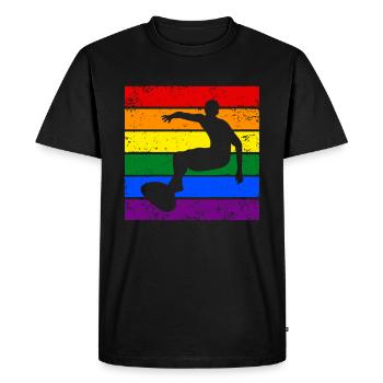 Surfer LGBTQ - T-shirt Premium bio Homme - noir - Devant - Nico (187cm)
