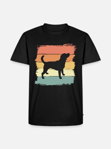 Beagle retro - Men's Premium Organic T-Shirt - black