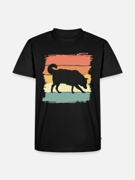 Border-collie retro - Men's Premium Organic T-Shirt - black