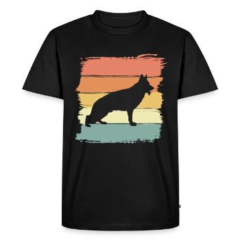 German-shepherd retro - Men's Premium Organic T-Shirt - black - Front - Nico (187cm)
