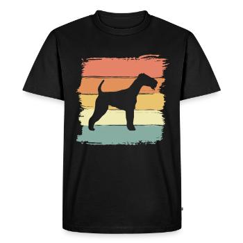 Schnauzer rétro - T-shirt Premium bio Homme - noir - Devant - Nico (187cm)
