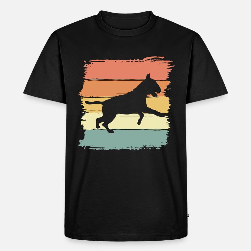 Pitbull Retro - Männer Premium Bio T-Shirt - Schwarz