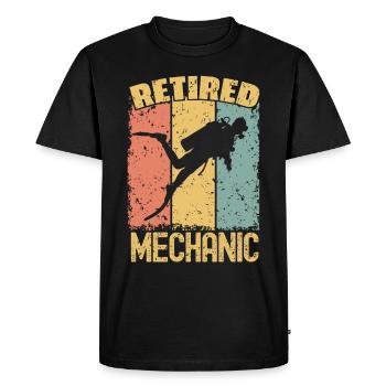 Mécanicien de plongée à la retraite - T-shirt Premium bio Homme - noir - Devant - Nico (187cm)