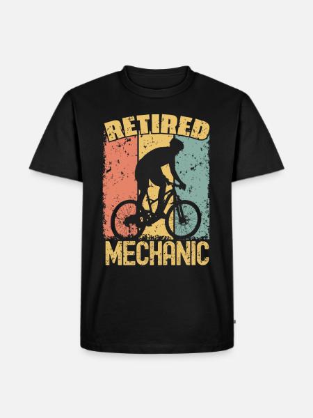 Biking retired mechanic - Men's Premium Organic T-Shirt - black