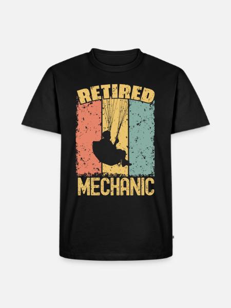 Paragliding retired mechanic - Men's Premium Organic T-Shirt - black