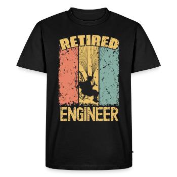Paramotoring retired engineer - Men's Premium Organic T-Shirt - black - Front - Nico (187cm)