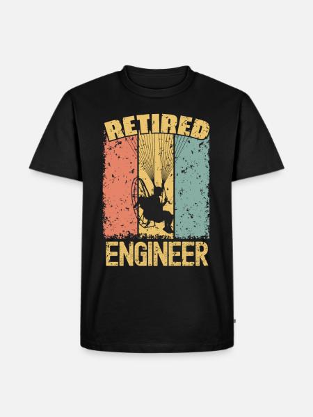 Paramotoring retired engineer - Men's Premium Organic T-Shirt - black