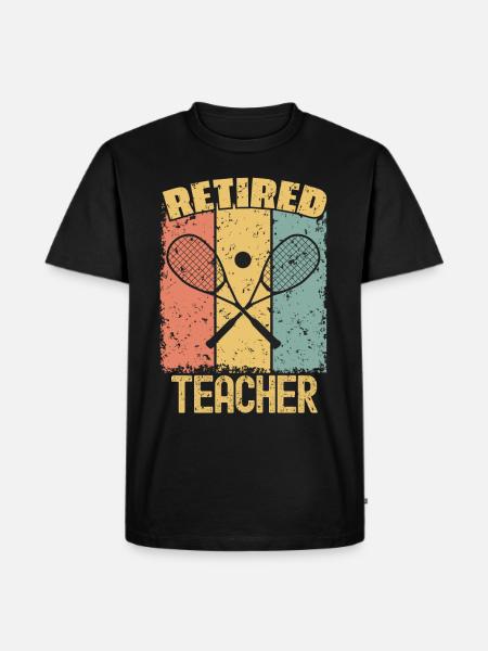 Squash retired teacher - Men's Premium Organic T-Shirt - black