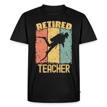 Professeur de plongée à la retraite - T-shirt Premium bio Homme - noir - Devant - Nico (187cm)