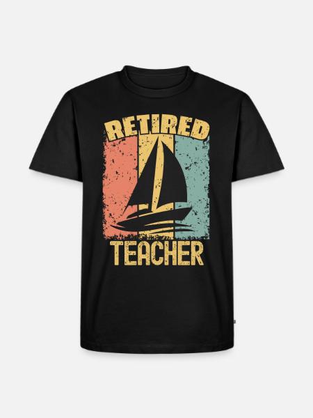 Sailing retired teacher - Men's Premium Organic T-Shirt - black