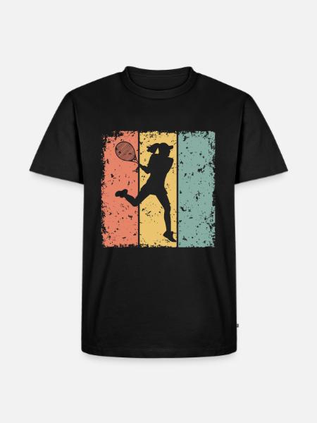 Women Tennis retro - Men's Premium Organic T-Shirt - black
