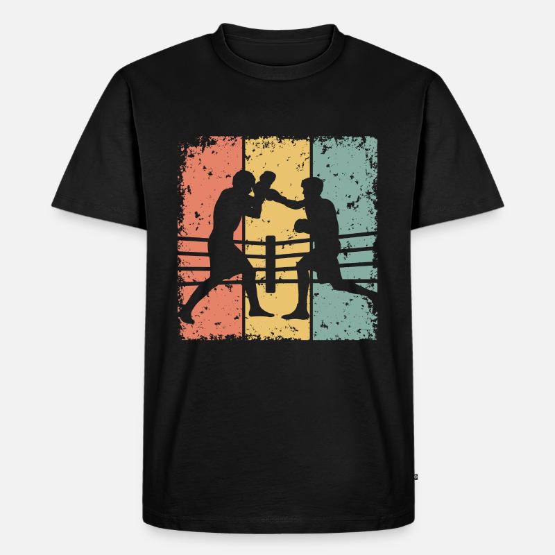 Boxe rétro - T-shirt Premium bio Homme - noir