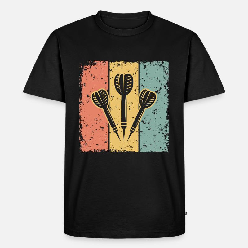 Fléchettes rétro - T-shirt Premium bio Homme - noir
