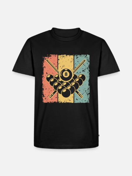 Billiard retro - Men's Premium Organic T-Shirt - black