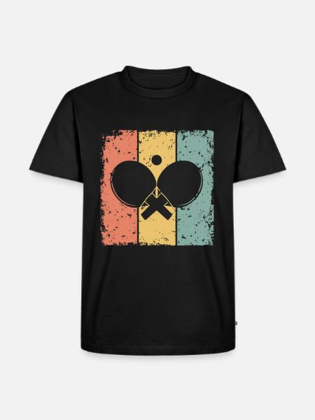 Table-tennis retro - Men's Premium Organic T-Shirt - black