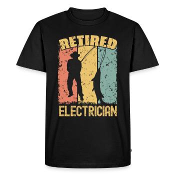 Électricien de pêche à la retraite - T-shirt Premium bio Homme - noir - Devant - Nico (187cm)