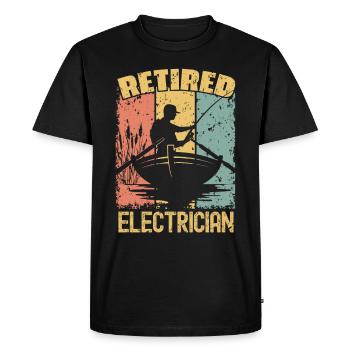 Électricien de pêche à la retraite - T-shirt Premium bio Homme - noir - Devant - Nico (187cm)