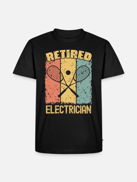 Squash retired electrician - Men's Premium Organic T-Shirt - black