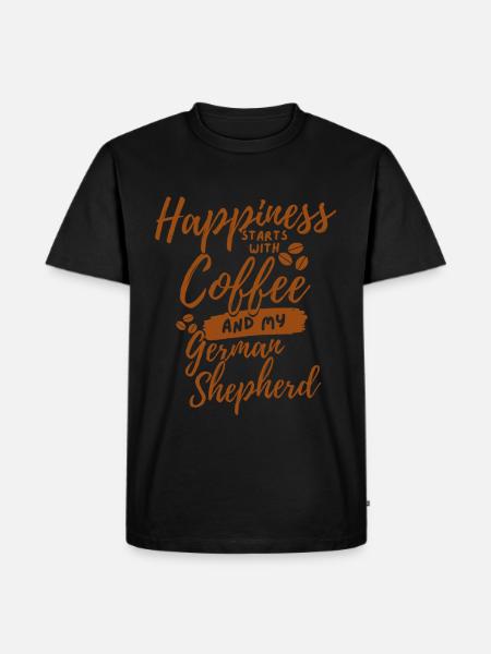 Coffee German-shepherd lover - Men's Premium Organic T-Shirt - black