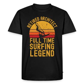Retired architect windsurfing legend - Men's Premium Organic T-Shirt - black - Front - Nico (187cm)