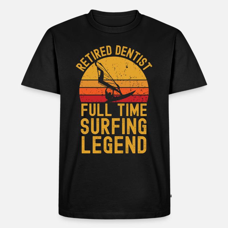 Windsurf-Legende im Ruhestand - Männer Premium Bio T-Shirt - Schwarz
