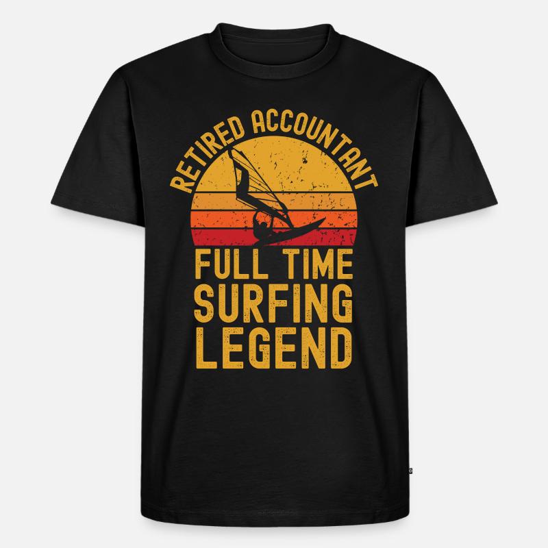 Windsurf-Legende im Ruhestand - Männer Premium Bio T-Shirt - Schwarz