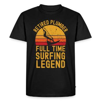 Retired plumber windsurfing legend - Men's Premium Organic T-Shirt - black - Front - Nico (187cm)