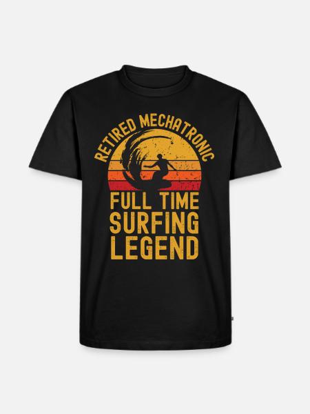 Retired mechatronic surfing legend - Men's Premium Organic T-Shirt - black