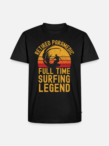 Retired paramedic surfing legend - Men's Premium Organic T-Shirt - black