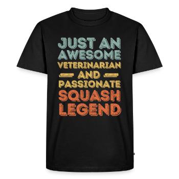 Vétérinaire Légende de la courge rétro - T-shirt Premium bio Homme - noir - Devant - Nico (187cm)