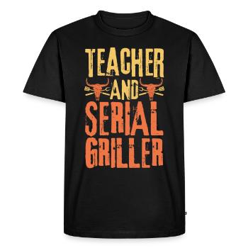Enseignant et gril en série - T-shirt Premium bio Homme - noir - Devant - Nico (187cm)