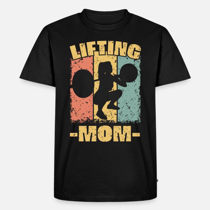 Gewichtheben Mama - Männer Premium Bio T-Shirt - Schwarz