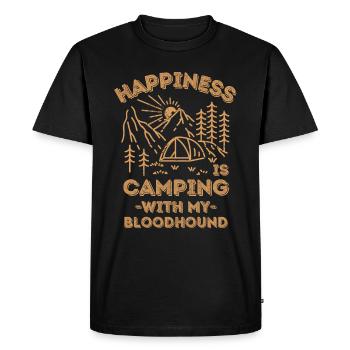 Camping avec chien de chasse - T-shirt Premium bio Homme - noir - Devant - Nico (187cm)