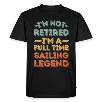 Retraité et légende de la voile - T-shirt Premium bio Homme - noir - Devant - Nico (187cm)