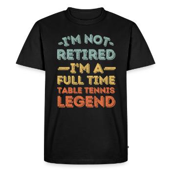 Retired and table-tennis legend - Men's Premium Organic T-Shirt - black - Front - Nico (187cm)