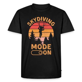 Fallschirmspringen-Modus ein - Männer Premium Bio T-Shirt - Schwarz - Vorne - Nico (187cm)