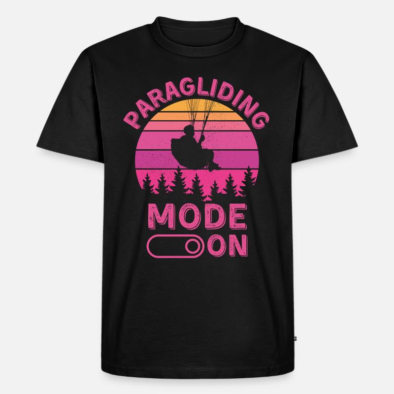 Gleitschirm-Modus ein - Männer Premium Bio T-Shirt - Schwarz