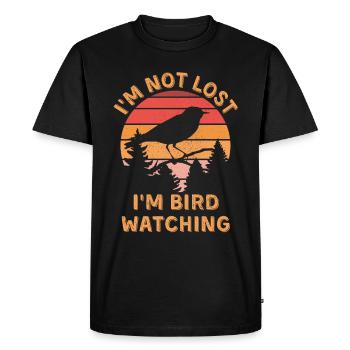 Bird watching for ornithologist - Men's Premium Organic T-Shirt - black - Front - Nico (187cm)