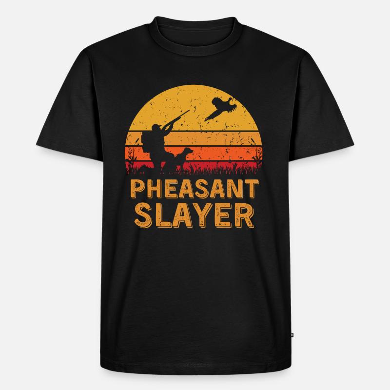 Fasanenjagd - Männer Premium Bio T-Shirt - Schwarz