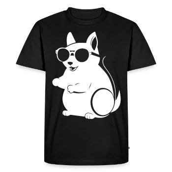Funny Squirrel Wearing Sunglasses Squirrels - Men's Premium Organic T-Shirt - black - Front - Nico (187cm)