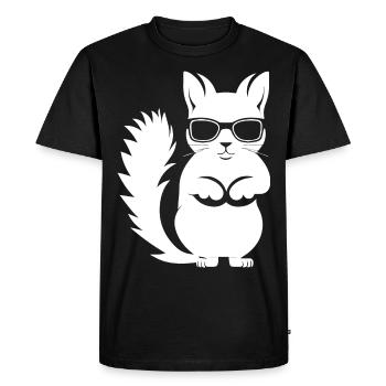 Funny Squirrel Wearing Sunglasses Squirrels - Men's Premium Organic T-Shirt - black - Front - Nico (187cm)