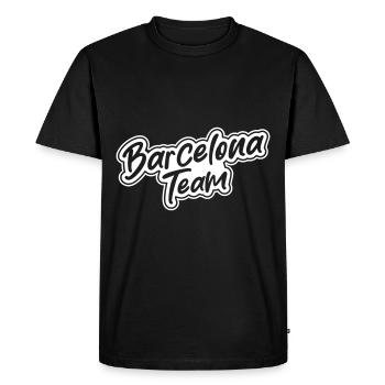Barcelona Team - Men's Premium Organic T-Shirt - black - Front - Nico (187cm)