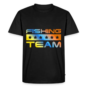 Fishing Crew Colorful - Men's Premium Organic T-Shirt - black - Front - Nico (187cm)