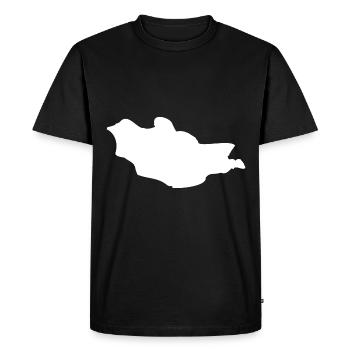 Mongolia map flag - Men's Premium Organic T-Shirt - black - Front - Nico (187cm)