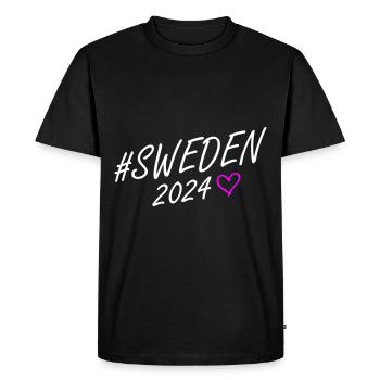 Suède 2024 Heart Trip - T-shirt Premium bio Homme - noir - Devant - Nico (187cm)