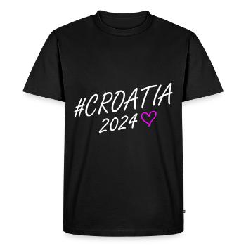 Croatie 2024 Heart Trip - T-shirt Premium bio Homme - noir - Devant - Nico (187cm)